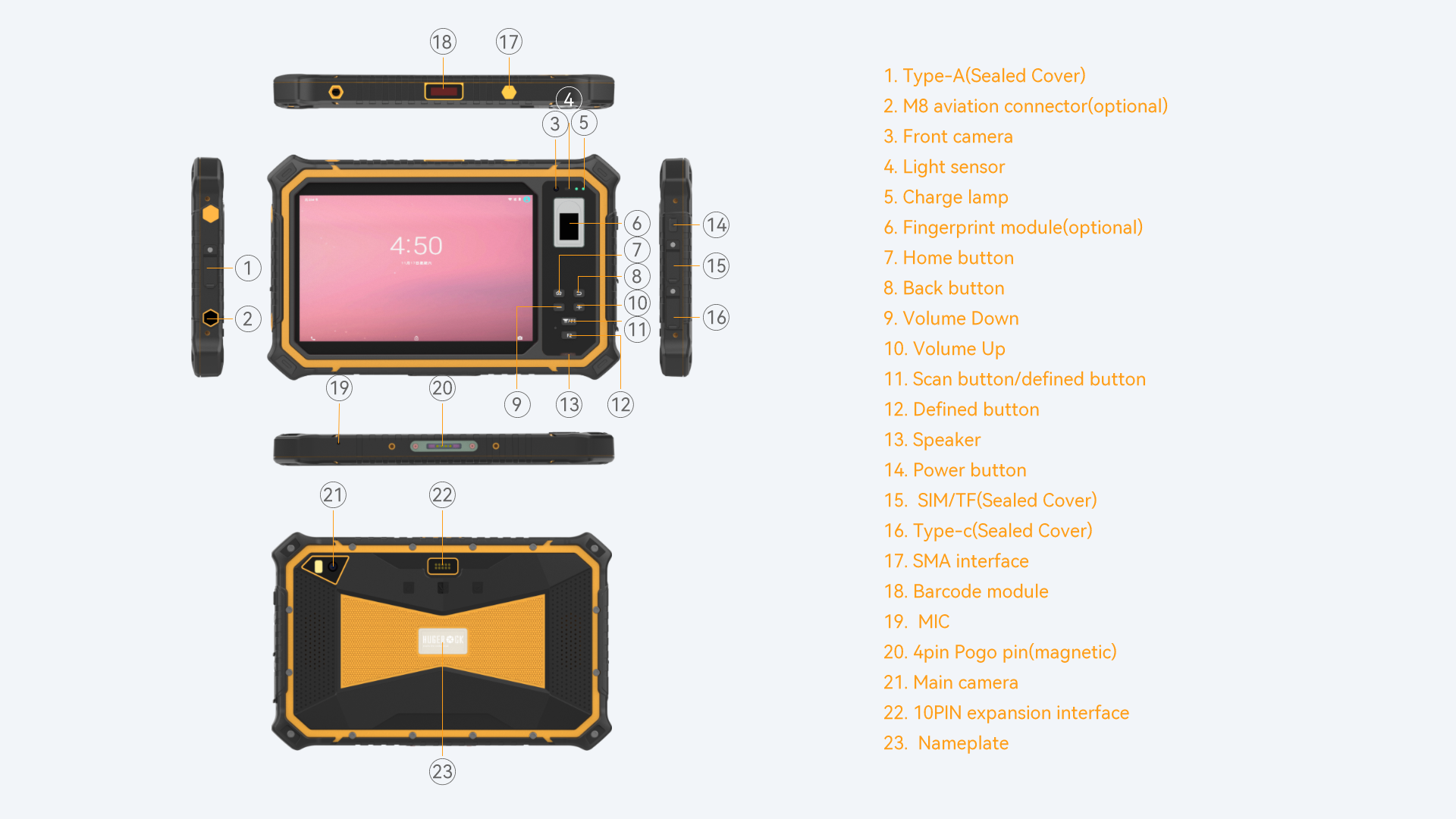 rugged android tablet 8 inch