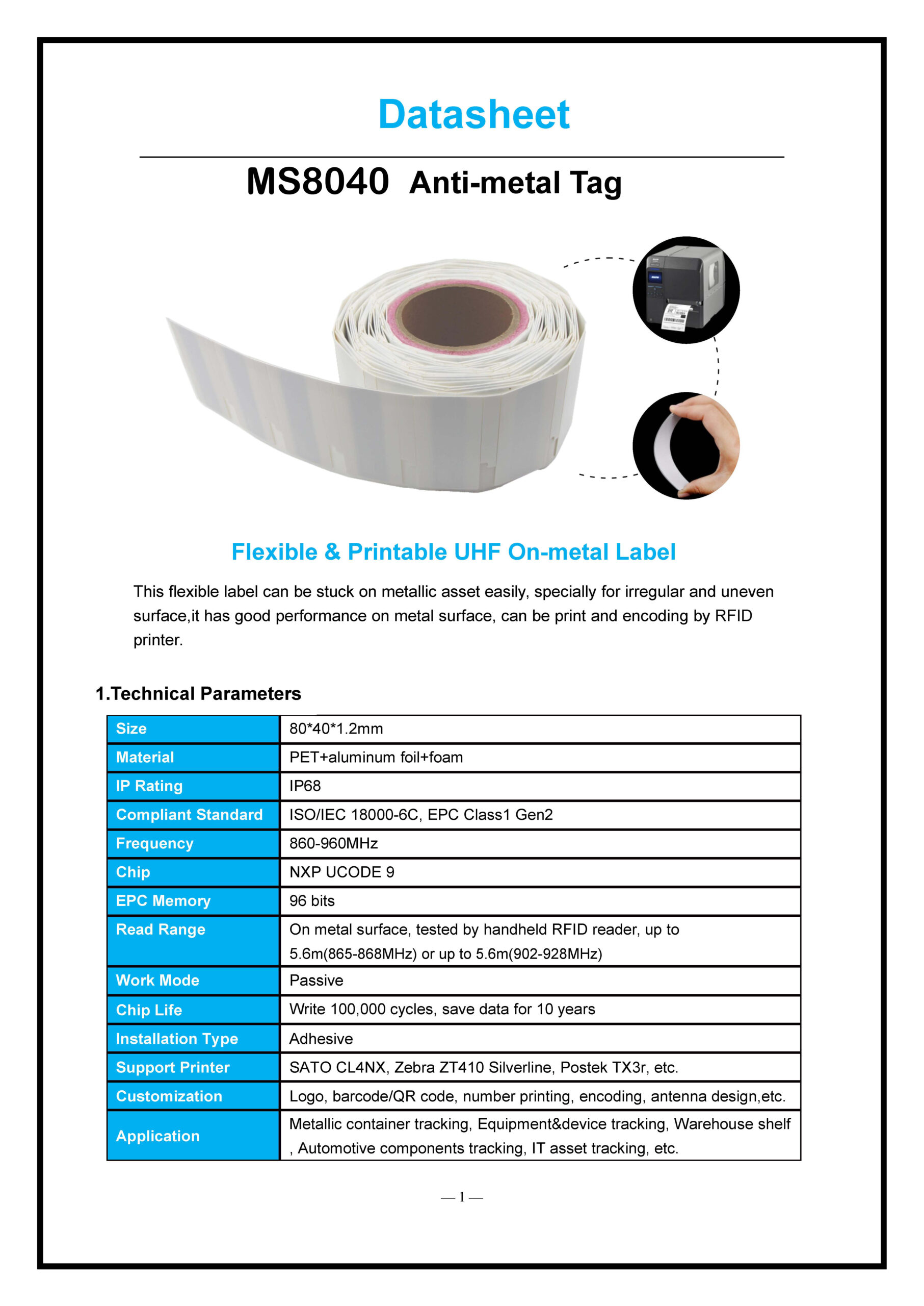 Anti-metal RFID tags